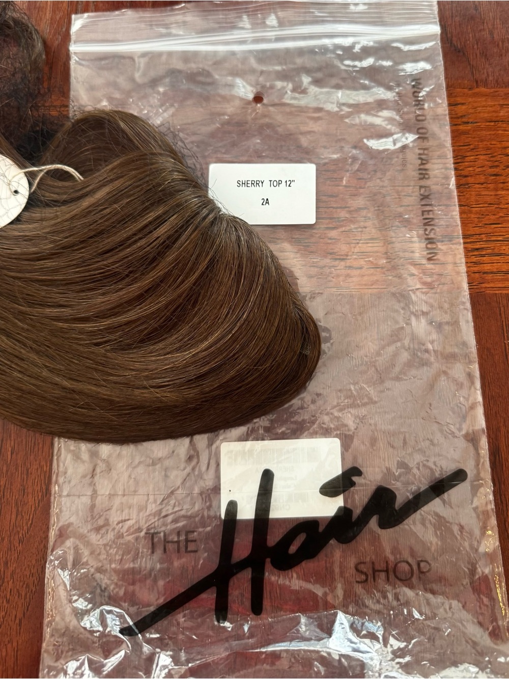 The Hair Shop Sherry Top 12” Human Hair Topper 2A Brown NEW